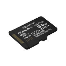 Карта памяти, Kingston, SDCS3/64GBSP, MicroSDXC 64GB, Canvas Select Plus, A1, U1, V10, без адаптера SD
