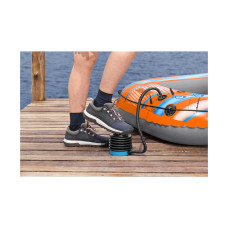 Насос ножной Air Step Air Pump 13 см, BESTWAY, 62147, Пластик, Шланг, 3 насадки, 0.3 литра за цикл, Жёлто-чёрный, Пакет
