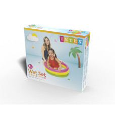 Детский надувной бассейн Sunset Glow 61 х 15 см, INTEX, 57107NP, Винил, 28л., 1-3, Надувной пол, Многоцветный, Цветная коробка