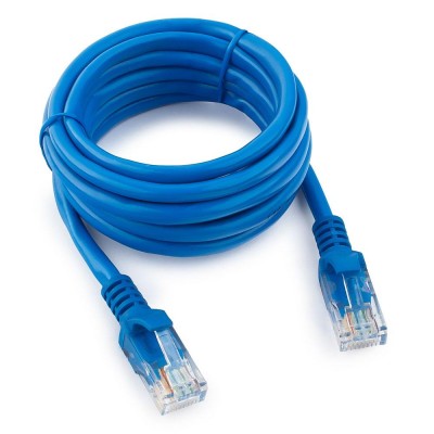 Патч-корд Cablexpert PP10-2M/B, синий Cable Patch cord UTP 5e-Cat 2 m