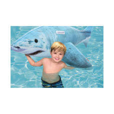 Надувная игрушка для катания верхом Большая Белая Акула (Realistic Shark) 183 х 102 см, BESTWAY, 41405, Винил, С ручками, Максимальная нагрузка 45 кг.,Фотореалистичная печать, Цветная коробка
