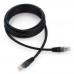 Патч-корд Cablexpert PP12-3M/BK, черный Cable Patch cord UTP 5e-Cat 3 m