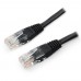 Патч-корд Cablexpert PP12-3M/BK, черный Cable Patch cord UTP 5e-Cat 3 m