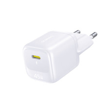 Адаптер питания, Baseus, FN22 1C 45W EU Moon White (E0123301), 45W, Белый
