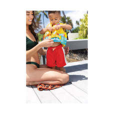 Жилет для плавания Tropical Buddies 41 x 30 см, INTEX, 59661NP, Винил, 3-5 лет, Трехкамерный, Максимальная нагрузка 18-23 кг, Жёлтый, Пакет