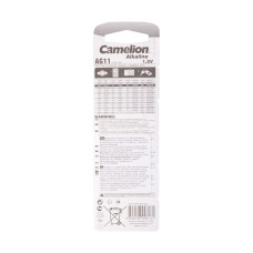 Батарейка, CAMELION, AG11-BP10(0%Hg), Alkaline, AG11, 1.5V, 0% Ртути, 10 шт. в блистере