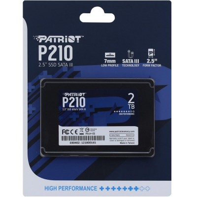 Твердотельный накопитель SSD Patriot P210, 2 TB SATA P210S2TB25, SATA 6Gb/s