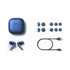 Наушники, soundcore, Liberty 5 (A3957G31), Bluetooth 5.3, LDAC, TWS, 11мм, Adaptive ANC 2.0, до 50 часов, IPX4, Голубой