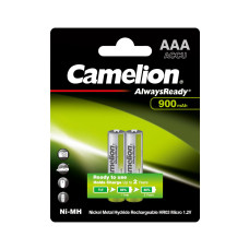 Аккумулятор, CAMELION, NH-AAA900ARBP2, AlwaysReady Rechargeable, AAA, 1.2V, 900 mAh, 2 шт., Блистер
