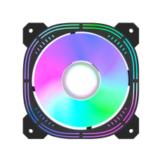 Кулер для компьютерного корпуса, Formula V, Nulight 12BK ARPW, 120мм ARGB, 450-1500±10% об/м, 45,03 CFM, 25.34 dB(A), ARBG 3pin +PWM 4pin, 120х120х25мм, Черный