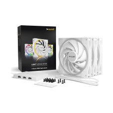 Вентилятор для компьютерного корпуса, Bequiet!, Light Wings, BL103, 3*140мм Light Wings White PWM high-speed, ARGB LED, 2200 об.мин, 71.7/121.82 CFM, 31 dB(A), 4-pin PWM/3-pin ARGB, 140 x 140 x 25мм, Белый