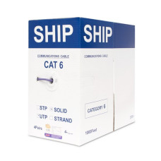 Кабель сетевой, SHIP, D165A-L, Cat.6, UTP, 30В, 4x2x1/0.574мм, LSZH, 305 м/б (Огнеупорный, Отличается низким дымовыделением, Не содержит галогенов)