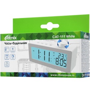 Часы с термометром Ritmix CAT-111, Белый 