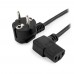 Кабель питания, Cablexpert PC-186A-VDE, 1.8м Cable power, Schuko - C13, угловой, black