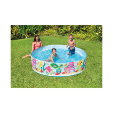 Детский бассейн с жёсткой стенкой Ocean Play 183 х 38 см, INTEX, 56452NP, Винил, 958 л., 3+, Бело/голубой, Цветная коробка