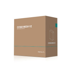 Компьютерный корпус, Deepcool, CC560 MESH V2 R-CC560-BKAMA4-G-2, ATX/Micro ATX/Mini-ITX, USB 3.0*2, HD-Audio, 4*120mm ARGB, Высота процессорного кулера до 165мм, Длина VGA до 370мм, 2*3.5"/2+1*2.5", Слот 7, Сталь 0,6, 432x215x483мм, Без Б/П, Чёр