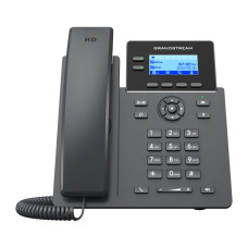 IP телефон, Grandstream, GRP2602W, 4 SIP-аккаунта, 2 линии, 2 порта Ethernet 10/100 без PoE, Wi-Fi, ЖК-дисплей 132x48 (2.41 дюйма) с подсветкой, блок питания 5 В/0.6 А