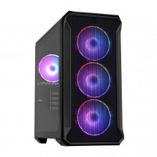 Корпус MATX mini tower APEX Tank Mini+ (закаленное стекло), black 