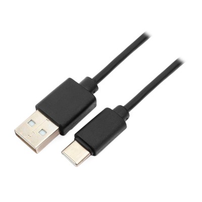 Кабель USB, Ritmix RCC-130, 1.0м, Черный Cable Type A - Type C, USB 2.0, black