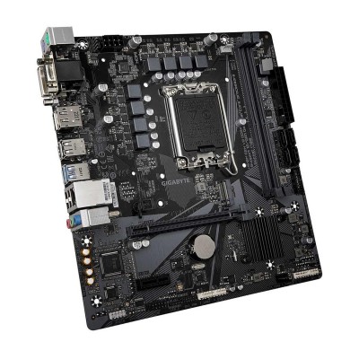 Материнская плата Gigabyte H610M S2H MB Socket1700, MATX, iH610 (VGA+DVI+DP+HDMI), 2DDR5, PCIx16, PCIx1