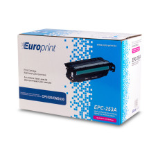 Картридж, Europrint, EPC-CE253A, Пурпурный, Для принтеров HP Color LaserJet CP3525/CM3530, 7000 страниц.