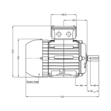 Асинхронный электродвигатель, WEG, 17886271, WGOST-L80, 1.5 kW, 2 Пол, B3T, 220/380 В, 50 Гц, IE1, IP55, Std.