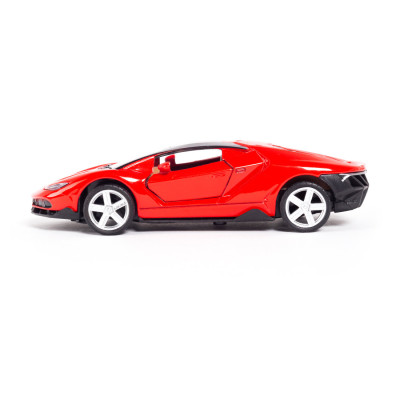 Металлическая машинка, X-Game Kids, 43740R, 1:32, Длина 12.5 см, Открывающиеся двери, Pull-back двигатель, Красная, Цветная коробка
