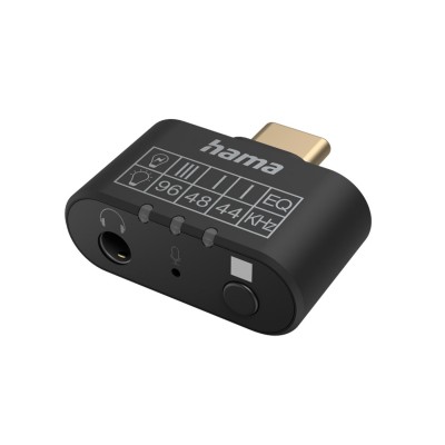 Переходник Audio, Hama, 00200302 Adapter USb Type-C - 3.5 jack, black