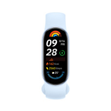 Фитнес браслет, Xiaomi, Mi Smart Band 9, M2345B1 / BHR8346GL, 1.62" AMOLED, Разрешение экрана 192 x 490, Аккумулятор 233 мАч, Водонепроницаемость 5 АТМ, Голубой