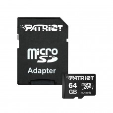 Карта памяти microSDXC Patriot LX Series PSF64GMCSDXC10, 64GB, Class 10, UHS-I 