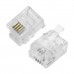 Коннектор RJ-11 Cablexpert MP-6p4c/5, упаковка Connector (в пакете 100 штук)