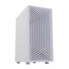 Корпус MATX mini tower APEX M201,4*120 fan, (без БП), белый 