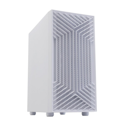 Корпус MATX mini tower APEX M201,4*120 fan, (без БП), белый