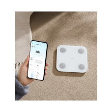 Умные весы, Xiaomi, Body Composition Scale S400 (MJTZC01YM/BHR7793GL), от 5 до 150 кг (погр. 50гр.), Управление через телефон, 25 индикаторов, LED дисплей, Белый