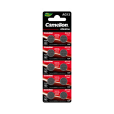 Батарейка, CAMELION, AG13-BP10(0%Hg), Alkaline, AG13, 1.5V, 0% Ртути, 10 шт., Блистер