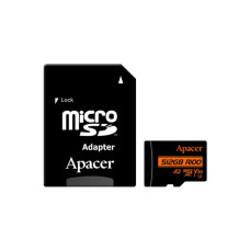 Карта памяти, Apacer, AP512GMCSX10U8-R, MicroSDXC 512GB, с адаптером SD Карта памяти, Apacer, AP512GMCSX10U8-R, MicroSDXC 512GB, с адаптером SD