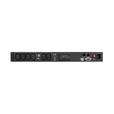 Источник бесперебойного питания, CyberPower, OR600ELCDRM1U/OR600ERM1U-RU, Мощность 600ВА/360Вт, OR-серия, Линейно-интерактивный, Стоечный 1U, LCD/Smart/USB/RS232/RJ11/RJ45,AVR: 160-263В, АКБ 6В/9Ач*2 шт., Вых: 6xIEC C13, Чёрный