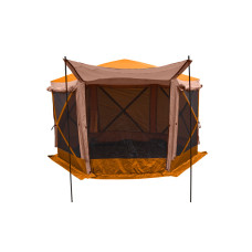 Шатер, XG Aurora Camping, 2905-B, Складной, Шестисторонний, 366 x 366 x 228 cm, Коричневый, Коричневая коробка