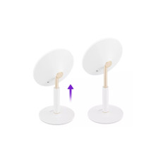 Косметическое зеркало, Kitfort, КТ-3137, Мощность 5 Вт, Длина шнура USB Type-C 0,8 м, Время работы при максимальной яркости подсветки 4 ч, Цвет белый