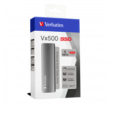 Внешний SSD диск, Verbatim, VX500 47444, 1TB, Type-C и Type-A, Серый