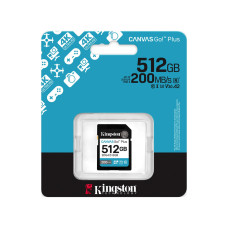 Карта памяти, Kingston, SDG4/512GB, SDXC 512GB, Canvas Go Plus, C10, UHS-I, U3, V30