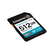 Карта памяти, Kingston, SDG4/512GB, SDXC 512GB, Canvas Go Plus, C10, UHS-I, U3, V30