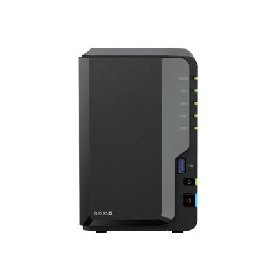 Система хранения данных (сервер), Synology, DS225+, Celeron J4125, 2GB, RJ-45 1GbE, RJ-45 2,5GbE (express replacement)