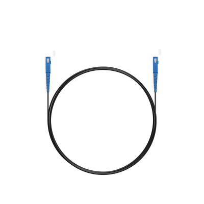Абонентский FTTH Патч Корд,, SС/UPC-SC/UPC SM 1 м, Для внешней прокладки, Чёрный, Усиленный, LSZH