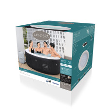 Надувной бассейн-спа Miami LAY-Z-SPA 180 x 66 см, BESTWAY, 60001, Винил, 669 л., 2-4 человека, Система FreezeShield, Чёрный, Цветная коробка