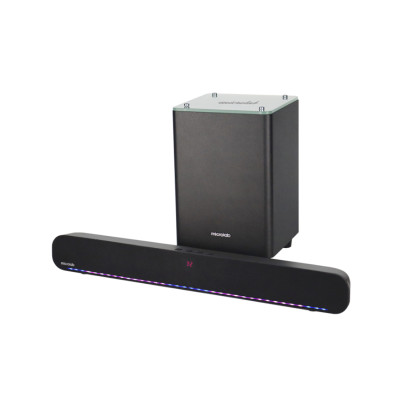 Колонки, Microlab, Rockbar 500, Bluetooth 5.3, 60Вт, Пульт ДУ, LED подсветка, 55 Гц - 20 кГц, Черный