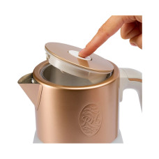 Чайник электрический, Russell Hobbs, 27450-70, Объем 1.7 л, Подсветка, Поддержание температуры, Установка температуры нагрева 40-100°C, Сигнал при закипании, Белый/Золотой Чайник электрический, Russell Hobbs, 27450-70, Объем 1.7 л, Подсветка, Поддержание температуры, Установка температуры нагрева 40-100°C, Сигнал при закипании, Белый/Золотой