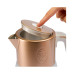 Чайник электрический, Russell Hobbs, 27450-70, Объем 1.7 л, Подсветка, Поддержание температуры, Установка температуры нагрева 40-100°C, Сигнал при закипании, Белый/Золотой