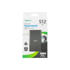 Внешний SSD диск, Apacer, AS723, AP512GAS723B-1, 512GB, USB-C, Черный Внешний SSD диск, Apacer, AS723, AP512GAS723B-1, 512GB, USB-C, Черный