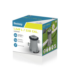 Фильтрующий насос для бассейнов, BESTWAY, 58381, Пластик, 1249 л/час., Серый, Цветная коробка